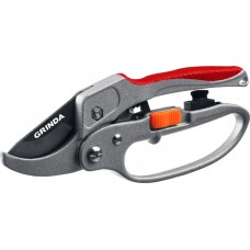 Контактный секатор G-15, 200 мм, стальные лезвия, храповый механизм, с эфесом, с алюминиевыми рукоятками GRINDA 8-423034_z01