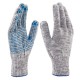 Перчатка х/б, ПВХ покрытие, Точка, серый меланж, 10 класс (67815)