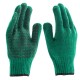 Перчатки трикотажные усиленные, гелевое ПВХ-покрытие, 7 класс, зеленые Сибртех (68184)
