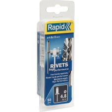 Алюминиевая заклепка 4.8 х 12 мм, 50 шт RAPID 5000388