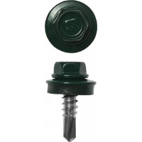 Саморез кровельный 25 х 5.5 мм, RAL 6005 зелёный насыщенный, 420 шт Профессионал СКМ 6005 ЗУБР 4-300315-55-025-6005