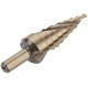 Сверло ступенчатое HSS Co5% ( Р6М5К5 ) по металлу, спиральный профиль, 9 ступеней, 4-20 мм