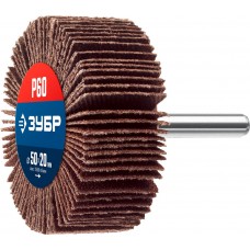 Круг шлифовальный лепестковый d 50 x 20 мм, P60, на шпильке d 6 мм ЗУБР Профессионал 36601-060_z01