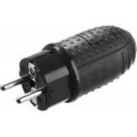 Вилка электрическая обрезиненная IP44, 16 A/220 В ЗУБР Профессионал 55116-B