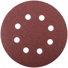 Круги шлифовальные с отверстиями (липучка), алюминий-оксидные, 125 мм, 5 шт. Р 80 (39664)