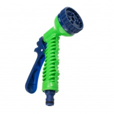 Набор поливочный, растягивающийся шланг 15 м, 7 режимов пистолет, соединитель, адаптер Сибртех (67544)