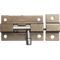 Накладная задвижка для окон и мебели 50 мм цвет коричневый металлик/цинк ШП-50 КМЦ 37753-50