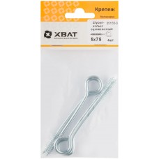 Шуруп-кольцо оцинкованный 5 х 75/80 (фасовка 4 шт) (25155-3)