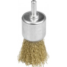 Щетка кистевая для дрели 30 мм, витая стальная латунированная проволока 0.3 мм STAYER 35113-30