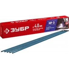 Электрод сварочный МР-3 рутиловый D 4.0 x 450 мм, 5 кг в коробке ЗУБР 40015-4.0