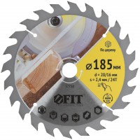 Диск пильный для циркулярных пил по дереву 185 х 20/16 х 24T (37738)
