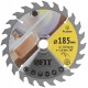 Диск пильный для циркулярных пил по дереву 185 х 20/16 х 24T (37738)
