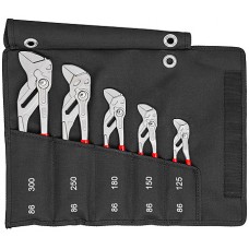 Набор переставных клещей-гаечных ключей в чехле-скрутке, 5 пр., KN-8603125/150/180/250/300 (KN-001955S4)