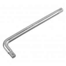 Вороток Г-образный, 200*50 мм, квадрат 3/8, CrV, матовый хром Denzel