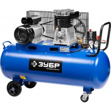 Компрессор масляный ременной 440 л/мин, 100 л, 2200 Вт ЗУБР Профессионал ЗКПМ-440-100-Р-2.2