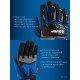 Перчатки комбинированные IMPACT р.L (9), синие, антивибрационные, противоударные ЗУБР Профессионал 11476-L