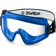Очки защитные закрытые с непрямой вентиляцией стекло ацетатное химстойкое ЗУБР ПАНОРАМА ХС Профессионал 110235_z01