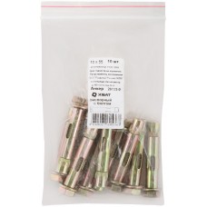 Анкер распорный с болтом 10х55 10 шт Фасовка (26133-0)