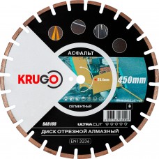 Диск алмазный для асфальта 450x25.4x40x3.8x12mm KRUGO (BAB18B)