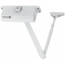 Доводчик дверной Фабрика замков на стальной тяге, белый 40-60 кг (66268)