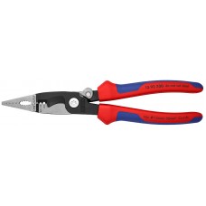 Клещи электромонтажные 6-в-1 зачистка 0.75 – 1.5 / 2.5 мм? рез O 15 мм / 50 мм? 200 мм защёлка фосфатированные 2-комп ручки KN-1392200