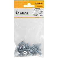 Комплект: Винт DIN965 4х30, с гайкой М4 DIN934, шайбой М 4 DIN125, шайбой М 4 DIN127 (фасовка 18шт.) (24833-3)