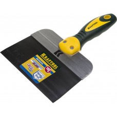 Фасадный шпатель 180 мм, широкое полотно, алюминиевая направляющая, двухкомпонентная ручка, нержавеющий KRAFTOOL 10036-180