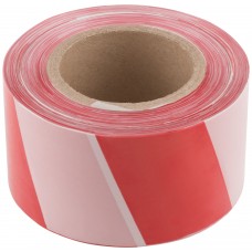 Лента сигнальная (красно-белая) 75 мм х 250 м (11850)