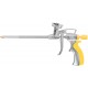 Пистолет для монтажной пены, алюминиевый корпус, прорезиненная ручка (14283)