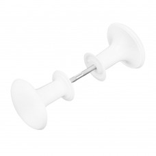 Ручка-кнопка РК1 пласт, белая, 5 шт, (Металлист) (91587)