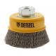 Щетка для УШМ, 75 мм, Чашка, витая нержавеющая проволока 0.3 мм, М14 Denzel (746043)
