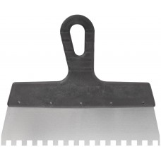 Шпатель фасадный нержавеющий зубчатый 250 мм / зуб 8 мм (06608)