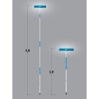 Скребок для удаления снега с крыши, телескопический, 1,9 - 5,8 м, 620 мм, PROLine GRINDA 39945