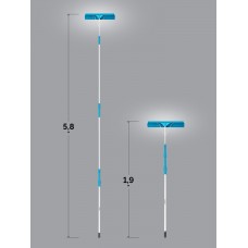 Скребок для удаления снега с крыши, телескопический, 1,9 - 5,8 м, 620 мм, PROLine GRINDA 39945
