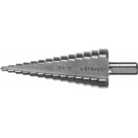 Сверло ступенчатое 4-30 мм, 14 ступеней, сталь HSS STAYER 29660-4-30-14