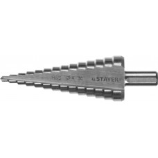Сверло ступенчатое 4-30 мм, 14 ступеней, сталь HSS STAYER 29660-4-30-14