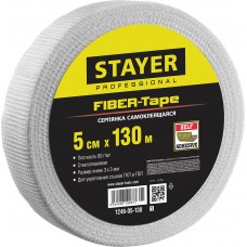 Серпянка самоклеящаяся FIBER-Tape, 5 см х 130 м, 3 х 3 мм STAYER Professional 1246-05-130_z01