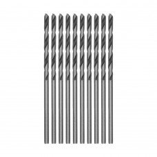 Сверло по металлу, 2 мм, быстрорежущая сталь, 10 шт, цилиндрический хвостовик Сибртех
