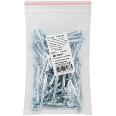 Винт с потайной головкой с полной резьбой оцинкованный DIN 965 5х50 100 шт Фасовка (27779-0)