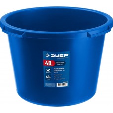 Таз строительный круглый усиленный 40 л, первичный высокопрочный пластик ЗУБР 06094-45