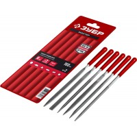 Набор надфилей 6 шт 160 мм в чехле с ручками ЗУБР 16016-H6