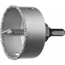 Коронка-чашка с державкой и сверлом 64 мм, L 25 мм, карбид вольфрама ЗУБР Профессионал 33360-064_z01