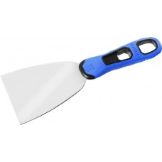 Шпатель фасадный нержавеющий 80 мм, х-образное профилированное полотно, облегченная двухкомпонентная ручка ЗУБР Профессионал 10049-08_z03