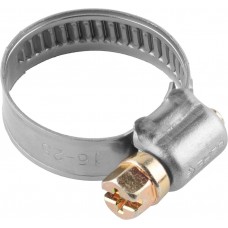 Нержавеющий хомут НХ-9Н, 10 - 16 мм, накатная лента 9 мм, 200 шт ЗУБР Профессионал 37820-10-16-200