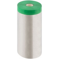 Укрывная пленка с ПЭ-лентой, статически заряжена, 7 мкр., 140 см х 33 м, Clever Cover, 30-7126