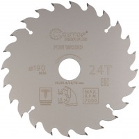 Диск пильный по дереву с тефлоновым покрытием 24Т, CUTOP Profi plus, 190 х 1,5/2,2 х 30/25,4/20/16 мм (75-19024Т)
