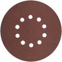Круги шлифовальные с отверстиями (липучка), алюминий-оксидные, 225 мм, 5 шт. Р 60 (39893)