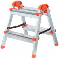 Лестница-стремянка стальная двусторонняя, 2 ступени, Н=45,5 см, вес 2,7 кг (65391)