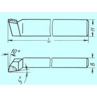 Резец Подрезной отогнутый 40х25х200 ВК8