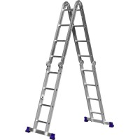 Алюминиевая четырехсекционная лестница-трансформер 4 x 4 ступени СИБИН ЛТ-44 38852